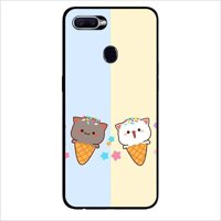 Ốp lưng dành cho Oppo F9 - Realme 2 Pro - A7  A5s  - A12 mẫu Couple Kem - Oppo F9