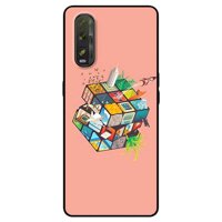 Ốp lưng dành cho Oppo Find X2 mẫu Rubik Cube