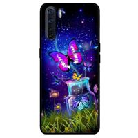 Ốp lưng dành cho Oppo Reno 3  A91 - Reno 3 Pro - Reno 4 - Reno 4 Pro mẫu Bướm Đêm Hồng Xanh - Reno 3  A91