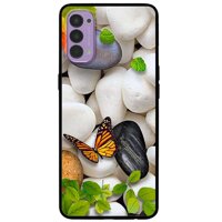 Ốp lưng dành cho Oppo Reno 4 mẫu Sỏi Trắng và Bướm