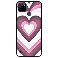 Ốp lưng dành cho Realme C21Y - Realme C25Y mẫu Tim Tím Trắng