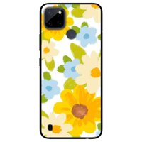 Ốp lưng dành cho Realme C21Y - Realme C25Y mẫu Hoa Vàng Xanh