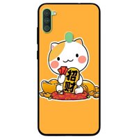 Ốp lưng dành cho Samsung A11 mẫu Mèo Và Thỏi Vàng