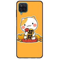 Ốp lưng dành cho Samsung A12 mẫu Mèo Và Thỏi Vàng