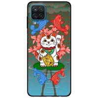 Ốp lưng dành cho Samsung A12 mẫu Mèo Và Cá Chép