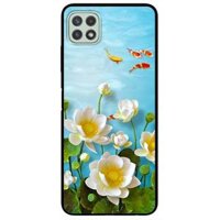 Ốp lưng dành cho Samsung A13 5G - A04s - A32 5G - A04 - A22 5G mẫu Hoa Sen Trắng Và Cá Đỏ - A22 5G