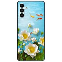 Ốp lưng dành cho Samsung A13 5G - A04s - A32 5G - A04 - A22 5G mẫu Hoa Sen Trắng Và Cá Đỏ - A04s