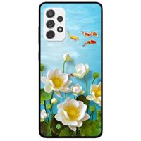 Ốp lưng dành cho Samsung A13 5G - A04s - A32 5G - A04 - A22 5G mẫu Hoa Sen Trắng Và Cá Đỏ - A32 5G