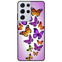 Ốp lưng dành cho Samsung S21 - S21 Plus - S21 Ultra mẫu Bướm Tím Bay - Samsung S21 Ultra