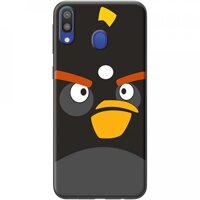 Ốp lưng dành cho Samsung Galaxy M20 mẫu Mặt Angry bird đen