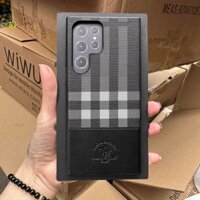 Ốp lưng dành cho Samsung Galaxy S23 Ultra da pha vải hiệu Polo Santa Barbara - Hàng nhập khẩu - Đen