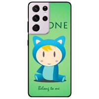 Ốp lưng dành cho Samsung Galaxy S21 Ultra mẫu Mèo Xanh