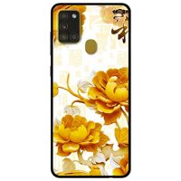 Ốp lưng dành cho Samsung Galaxy A21s mẫu Mẫu Đơn Vàng