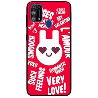 Ốp lưng dành cho Samsung Galaxy M31 mẫu Thỏ LOVE Đỏ