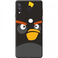 Ốp lưng dành cho Samsung Galaxy A8 Star mẫu Mặt Angry bird đen