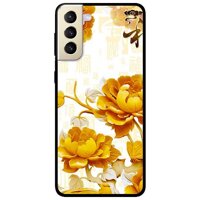 Ốp lưng dành cho Samsung Galaxy S21 Plus mẫu Mẫu Đơn Vàng