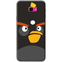 Ốp lưng dành cho Samsung Galaxy J4+ mẫu Mặt Angry bird đen