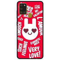 Ốp lưng dành cho Samsung Galaxy A21s mẫu Thỏ LOVE Đỏ