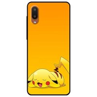 Ốp lưng dành cho Samsung Galaxy A02 mẫu PiKa nền vàng