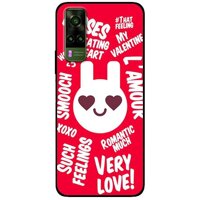 Ốp lưng dành cho Vivo Y51 2020 - Y31 2020 mẫu Thỏ LOVE Đỏ