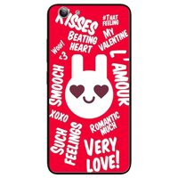 Ốp lưng dành cho Vivo Y55 - Y55s mẫu Thỏ LOVE Đỏ