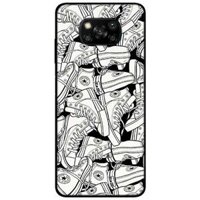 Ốp lưng dành cho Xiaomi Poco X3 mẫu Hoạ Tiết Giày Trắng Đen