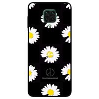 Ốp lưng dành cho Xiaomi Xiaomi Redmi 9s - 9 Pro - 9 Promax mẫu Cúc Hoạ Mi 3 Hoa Cúc Ô Vuông Xám Đen