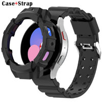 Ốp lưng + Dây đeo cho Samsung Galaxy Watch 5 4 44mm 40mm silicone Không có khe hở Vòng đeo tay Dây bảo vệ cho Galaxy Watch 5Pro 45mm