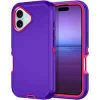 Ốp lưng Defender cho iPhone 11 12 13 14 15 16 Pro Max Plus Ốp lưng lai cứng chắc chắn bằng cao su chống sốc bụi / Vỏ bọc 3 lớp chống rơi [Không có bảo vệ màn hình]