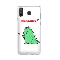 Ốp lưng dẻo cho điện thoại Samsung Galaxy A8 Star - 01033 7877 DINOSAURS04 - Khủng long dễ thương - Hàng Chính Hãng