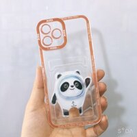 Ốp lưng dẻo hình viền camera màu có khay nhét thẻ dành cho iPhone 11ProMax,12ProMax,13,13ProMax - Mẫu 2 - iPhone 12 Pro Max