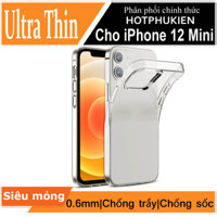 Ốp lưng dẻo silicon cho iPhone 12 Mini 5.4 inch hiệu Ultra Thin siêu mỏng 0.6mm, chống trầy, chống bụi - Hàng nhập khẩu
