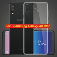 Ốp lưng dẻo trong suốt điện thoại Samsung Galaxy A8 Star [bonus]