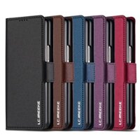 Ốp Lưng Đẹp Cao Cấp Cho Samsung Galaxy Z Fold 6 5 4 3 Da PU Flip Slim Wallet Cover