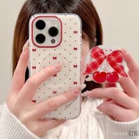 Ốp lưng điện thoại dùng cho iPhone 7 8 X XS XR XSMAX 11 12 13 14 15 16 Pro max Plus nơ chấm bi Anh đào Giá đỡ hút từ bao toàn bộ vỏ mềm Vỏ bảo vệ chống va đập vỏ ngoài QSNS