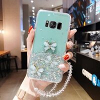 Ốp lưng điện thoại galaxy samsung s8 + nữ mẫu SM-G9550 chống rơi bảo vệ S8 bướm thời trang