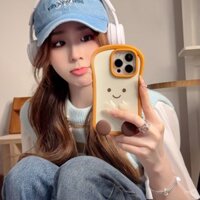 Ốp Lưng điện thoại hình bánh mì cho iPhone 16 15 14 13 12 Pro Max 5G Case có giá đỡ, vỏ chống sốc