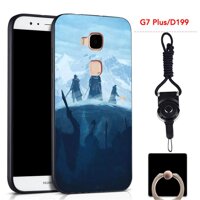 Ốp Lưng điện thoại Huawei G7 Plus/D199 Smartphone Full Cover Ốp Lưng Silicon Ván Sau Thả Bảo Vệ Chống Trầy Xước Da tặng kèm Giá Đỡ Điện Thoại và Dây