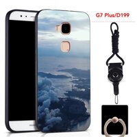 Ốp Lưng điện thoại Huawei G7 Plus/D199 Smartphone Full Cover Ốp Lưng Silicon Ván Sau Thả Bảo Vệ Chống Trầy Xước Da tặng kèm Giá Đỡ Điện Thoại và Dây