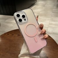 Ốp lưng điện thoại màu gradient,Hỗ trợ ốp lưng điện thoại sạc không dây ,cho iPhone 16 15 14 13 12 Pro Max