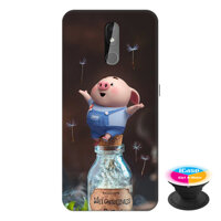 Ốp lưng điện thoại Nokia 3.2 hình Heo Con Thư Giãn tặng kèm giá đỡ điện thoại iCase xinh xắn - Hàng chính hãng