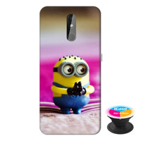 Ốp lưng điện thoại Nokia 3.2 hình Gấu Minion tặng kèm giá đỡ điện thoại iCase xinh xắn - Hàng chính hãng