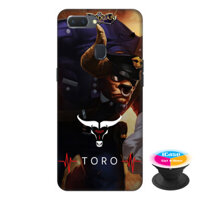 Ốp lưng điện thoại Oppo A5S hình TORO tặng kèm giá đỡ điện thoại iCase xinh xắn - Hàng chính hãng