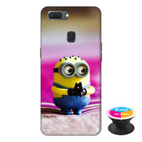 Ốp lưng điện thoại Oppo A5S hình Gấu Minion tặng kèm giá đỡ điện thoại iCase xinh xắn - Hàng chính hãng