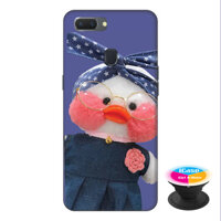 Ốp lưng điện thoại Oppo A5S hình Vịt Bông Lalafanfan Mẫu 1 tặng kèm giá đỡ điện thoại iCase xinh xắn - Hàng chính hãng