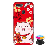 Ốp lưng điện thoại Oppo A5S hình Mèo May Mắn Mẫu 1 tặng kèm giá đỡ điện thoại iCase xinh xắn - Hàng chính hãng