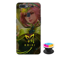 Ốp lưng điện thoại Oppo A5S hình KRIXI tặng kèm giá đỡ điện thoại iCase xinh xắn - Hàng chính hãng
