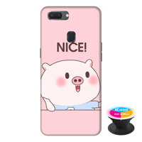 Ốp lưng điện thoại Oppo A5S hình Heo Con Xinh Xắn tặng kèm giá đỡ điện thoại iCase xinh xắn - Hàng chính hãng