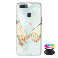 Ốp lưng điện thoại Oppo A5S hình Nắm Lấy Tay Anh tặng kèm giá đỡ điện thoại iCase xinh xắn - Hàng chính hãng