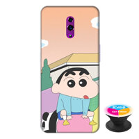 Ốp lưng điện thoại Oppo Reno hình Cậu Bé  và Gấu Panda tặng kèm giá đỡ điện thoại iCase xinh xắn - Hàng chính hãng
